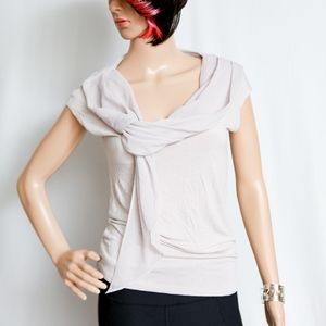 XS Ivory Sailor Tie Collar GAP Drape Sleeve Blouse